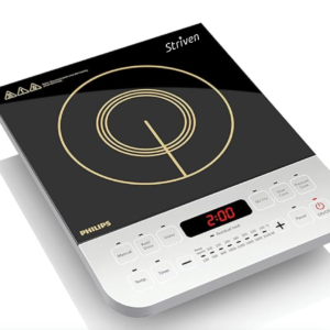 Philips Viva Collection HD4928/01 2100-Watt Induction Cooktop (Black) with Striven Logo