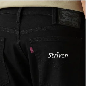 Levi's Men's 517 Black Bootcut Fit Mid-Rise Jeans Striven Logo