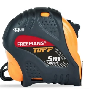 FREEMANS TUFF 5m:25mm Steel Inchi Measuring Tape MilesIT Logo
