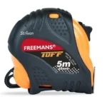 FREEMANS TUFF 5m:25mm Steel Inchi Measuring Tape Striven Logo
