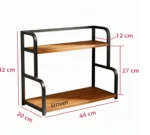 Rack Stand for Storage Multipurpose, Wooden Shelf, 2 Tier, Tabletop Rack for Makeup, Office use Striven Logo