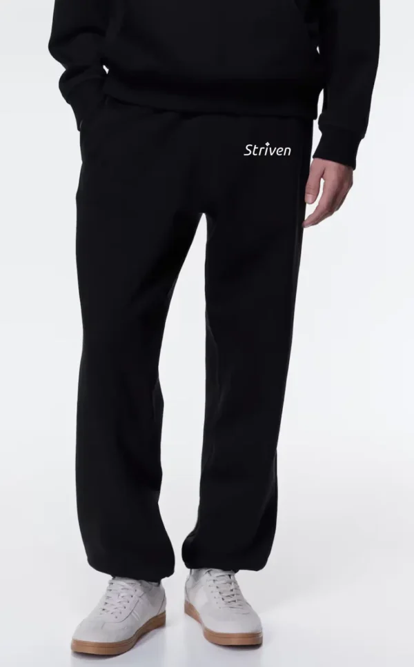 H&M Relaxed Fit Sweatpants BLACK with Striven Logo