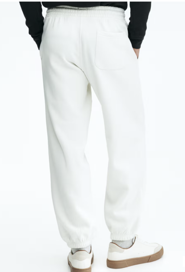 H&M Relaxed Fit Sweatpants White with Striven Logo