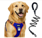 Pets Premium Dog Harness with Leash | Reflective | No Pull Adjustable with Miles Logo