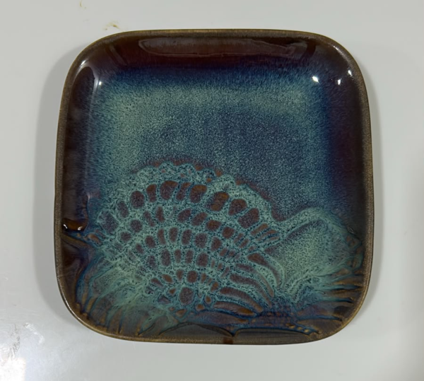 RAD Handcrafted ceramic Reactive Glaze Ceramic square green blue platter Set MilesIT Logo