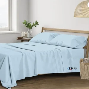 Trance Home Linen 400 TC Pure 100% Cotton Plain King Size Bedsheet